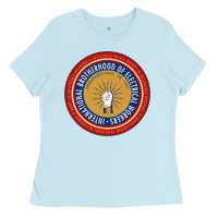 Baby Blue IBEW electrician Ladies Tee - InspiraDesign