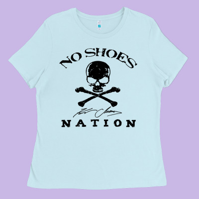 Kenny Chesney On Shoes Nation Tour 2022 Ladies Tee Designed By Inspiradesign