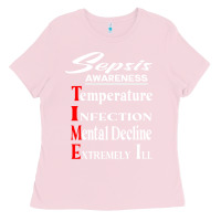 Bubblegum Pink Sepsis Awareness  Know Sepsis Signs  Sepsis Surviv Ladies Tee - InspiraDesign