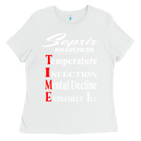 White Sepsis Awareness  Know Sepsis Signs  Sepsis Surviv Ladies Tee - InspiraDesign