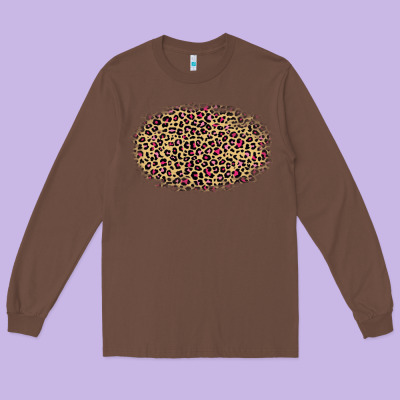 Leopard Pattern Long Sleeve Tee Designed By Ranaportraitstore