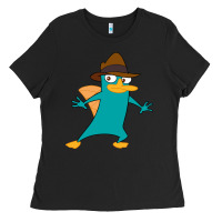 Black Perry The Platypus Ladies Tee - InspiraDesign