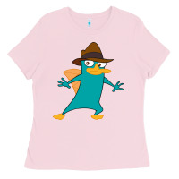 Bubblegum Pink Perry The Platypus Ladies Tee - InspiraDesign