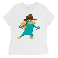 White Perry The Platypus Ladies Tee - InspiraDesign