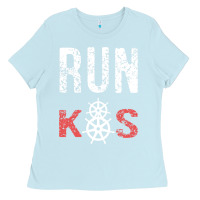 Baby Blue RUN k8s Ladies Tee - InspiraDesign