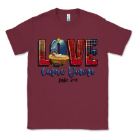 Burgundy love came down luke 2 11 Classic Tee - CowGirlArtShop
