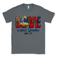Charcoal Heather love came down luke 2 11 Classic Tee - CowGirlArtShop