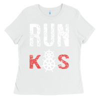 White RUN k8s Ladies Tee - InspiraDesign