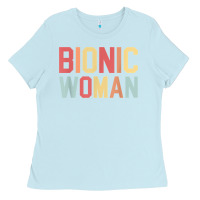 Baby Blue bionic woman injury accident broken hip leg arm surgery t shirt Ladies Tee - InspiraDesign