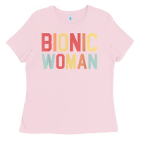 Bubblegum Pink bionic woman injury accident broken hip leg arm surgery t shirt Ladies Tee - InspiraDesign