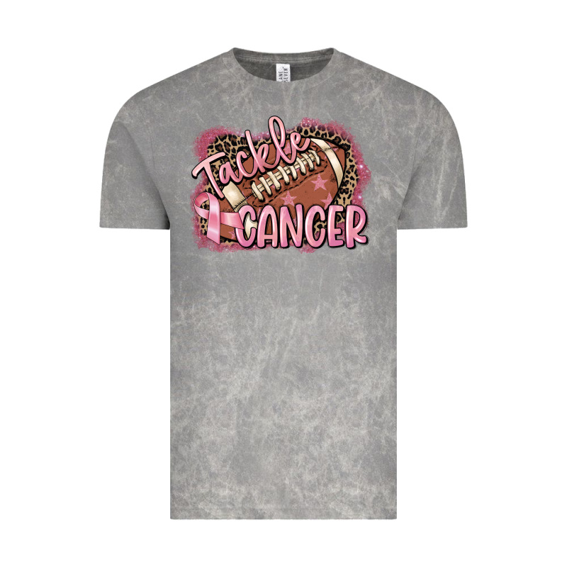 Tackle Cancer Football Vintage Tee by FaDigitalArtStudio | Teevron