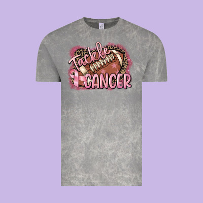 Tackle Cancer Football Vintage Tee Designed By Fadigitalartstudio