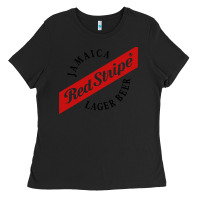 Black jamaica red stripe lager beer Ladies Tee - InspiraDesign