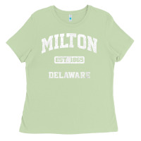 Matcha milton delaware de vintage state athletic style t shirt Ladies Tee - InspiraDesign