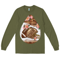 Army Green american football and western roses teardrop Long Sleeve Tee - BundleAndBundleShop