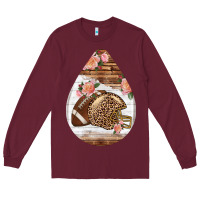 Burgundy american football and western roses teardrop Long Sleeve Tee - BundleAndBundleShop