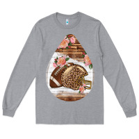 Heather Grey american football and western roses teardrop Long Sleeve Tee - BundleAndBundleShop