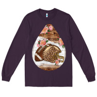 Plum american football and western roses teardrop Long Sleeve Tee - BundleAndBundleShop