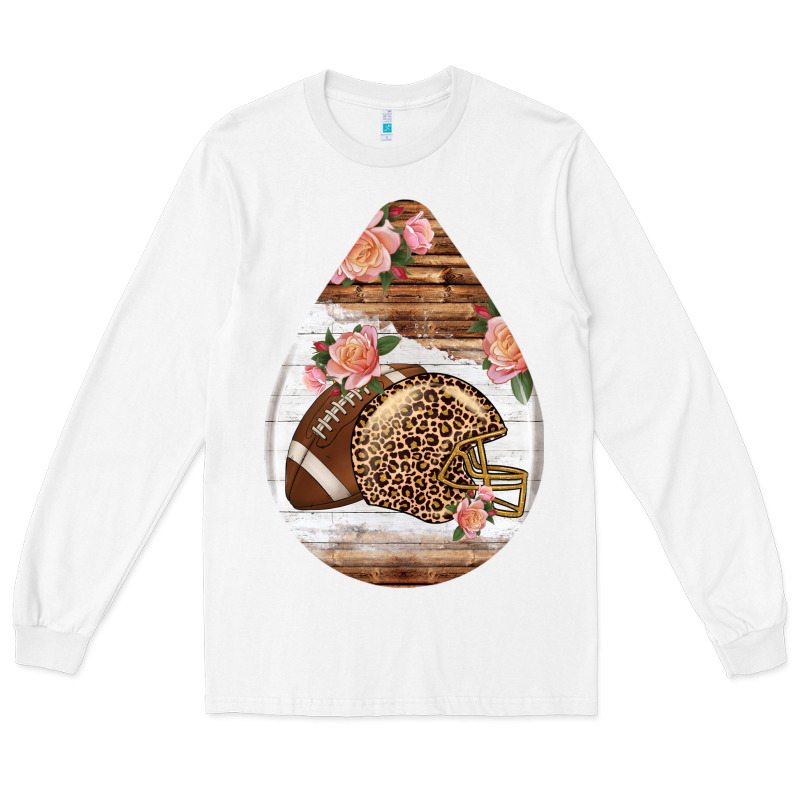 American Football And Western Roses Teardrop Long Sleeve Tee by BundleAndBundleShop | Teevron