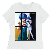 White Neon Genesis Evangelion Rei Ayanami Ladies Tee - InspiraDesign