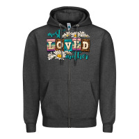 Charcoal Heather most loved mother Zipper Hoodie - AdoDesignShop