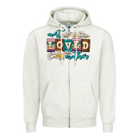 Oatmeal Heather most loved mother Zipper Hoodie - AdoDesignShop