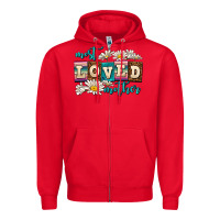 Red most loved mother Zipper Hoodie - AdoDesignShop
