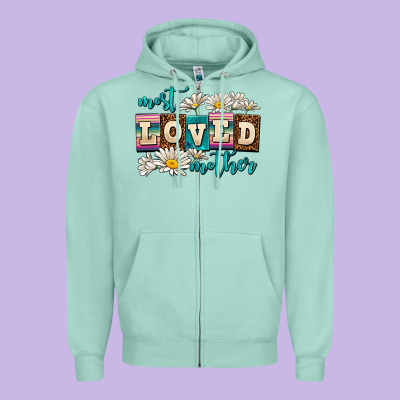 Most Loved Mother Zipper Hoodie Designed By Adodesignshop
