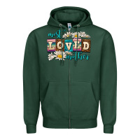 Sports Green most loved mother Zipper Hoodie - AdoDesignShop