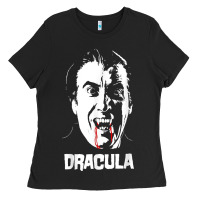 Black dracula vampire classic horror flick white t shirt Ladies Tee - InspiraDesign