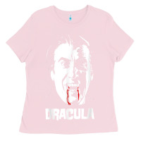 Bubblegum Pink dracula vampire classic horror flick white t shirt Ladies Tee - InspiraDesign