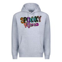 Heather Grey spooky mama Premium Hoodie - SublimationCraftShop