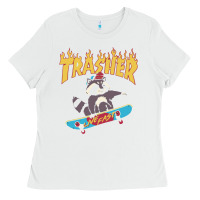 White trasher Ladies Tee - InspiraDesign