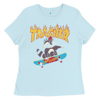 Baby Blue trasher Ladies Tee - InspiraDesign