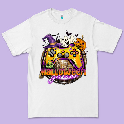 Halloween Gamer Premium Tee Designed By Cowgirlartshop