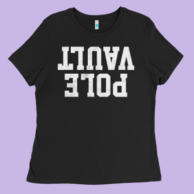 Pole Vault T Shirt Upside Down Funny Pole Vault Jumper Shirt Ladies Tee Designed By Inspiradesign