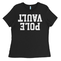 Black pole vault t shirt upside down funny pole vault jumper shirt Ladies Tee - InspiraDesign