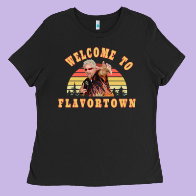 New Guy Fieri Fans Flavortown Ladies Tee Designed By Inspiradesign