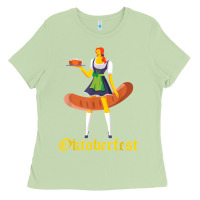 Matcha barmaid oktoberfest funny german woman dirndl bratwurst t shirt Ladies Tee - InspiraDesign