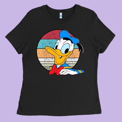 Donald Duck Funny Ladies Tee Designed By Inspiradesign
