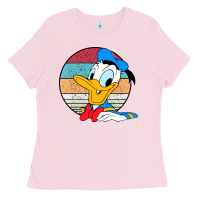 Bubblegum Pink Donald duck funny Ladies Tee - InspiraDesign