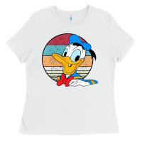 White Donald duck funny Ladies Tee - InspiraDesign