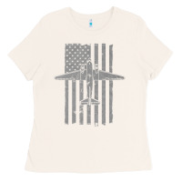 Bone C-47 Skytrain Wwii Transport Airplane Vintage Flag Ladies Tee - InspiraDesign