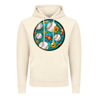 Vintage Artic baseball with sunflower round earrings Vintage Hoodie - BundleAndBundleShop