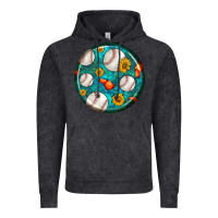 Vintage Black baseball with sunflower round earrings Vintage Hoodie - BundleAndBundleShop