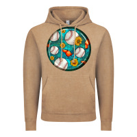 Vintage Coffee baseball with sunflower round earrings Vintage Hoodie - BundleAndBundleShop