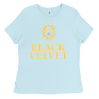 Baby Blue BLACK VELVET CANADIAN WHISKY Ladies Tee - InspiraDesign