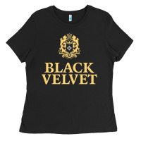 Black BLACK VELVET CANADIAN WHISKY Ladies Tee - InspiraDesign
