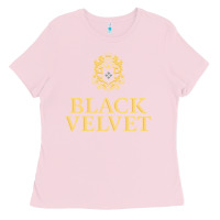 Bubblegum Pink BLACK VELVET CANADIAN WHISKY Ladies Tee - InspiraDesign