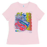 Bubblegum Pink jeff gordon dupont vintage racing Ladies Tee - InspiraDesign